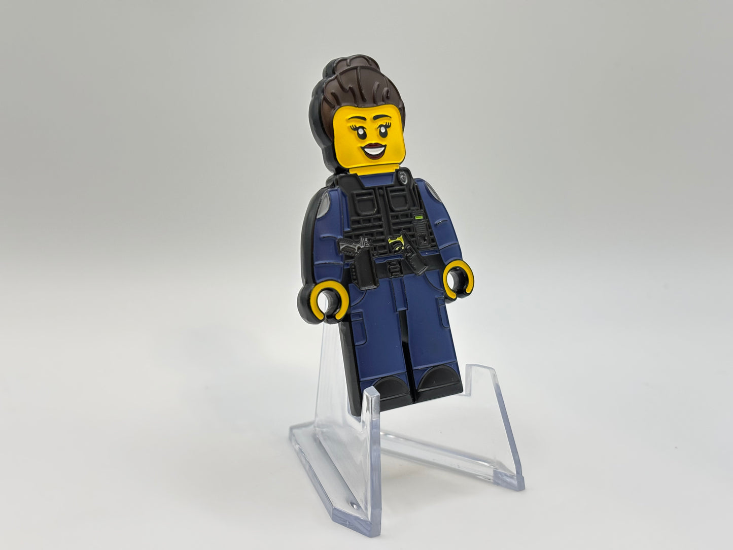 Blocky Female Police Officer Coin