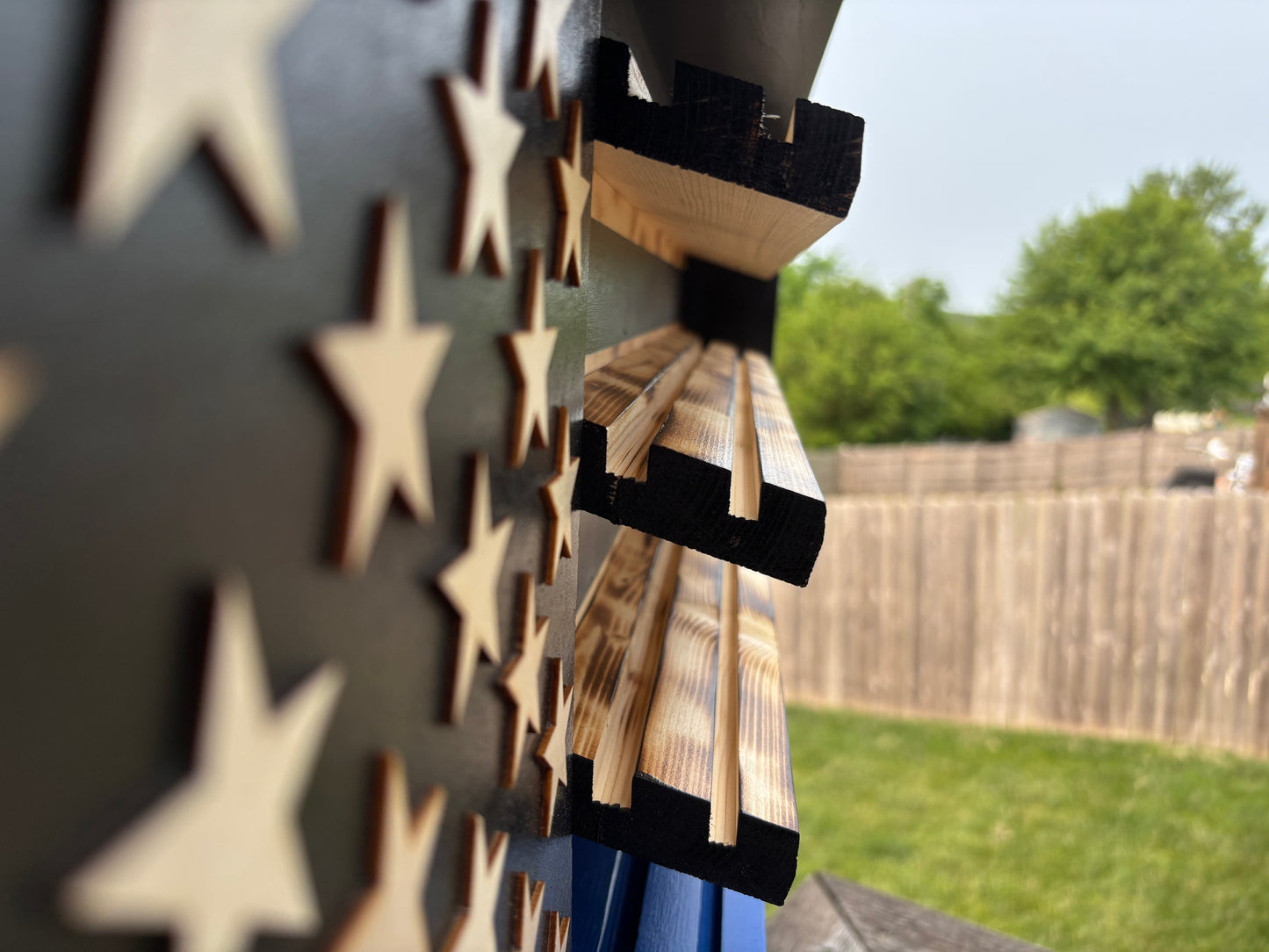 Thin Blue Line Flag Challenge Coin Display