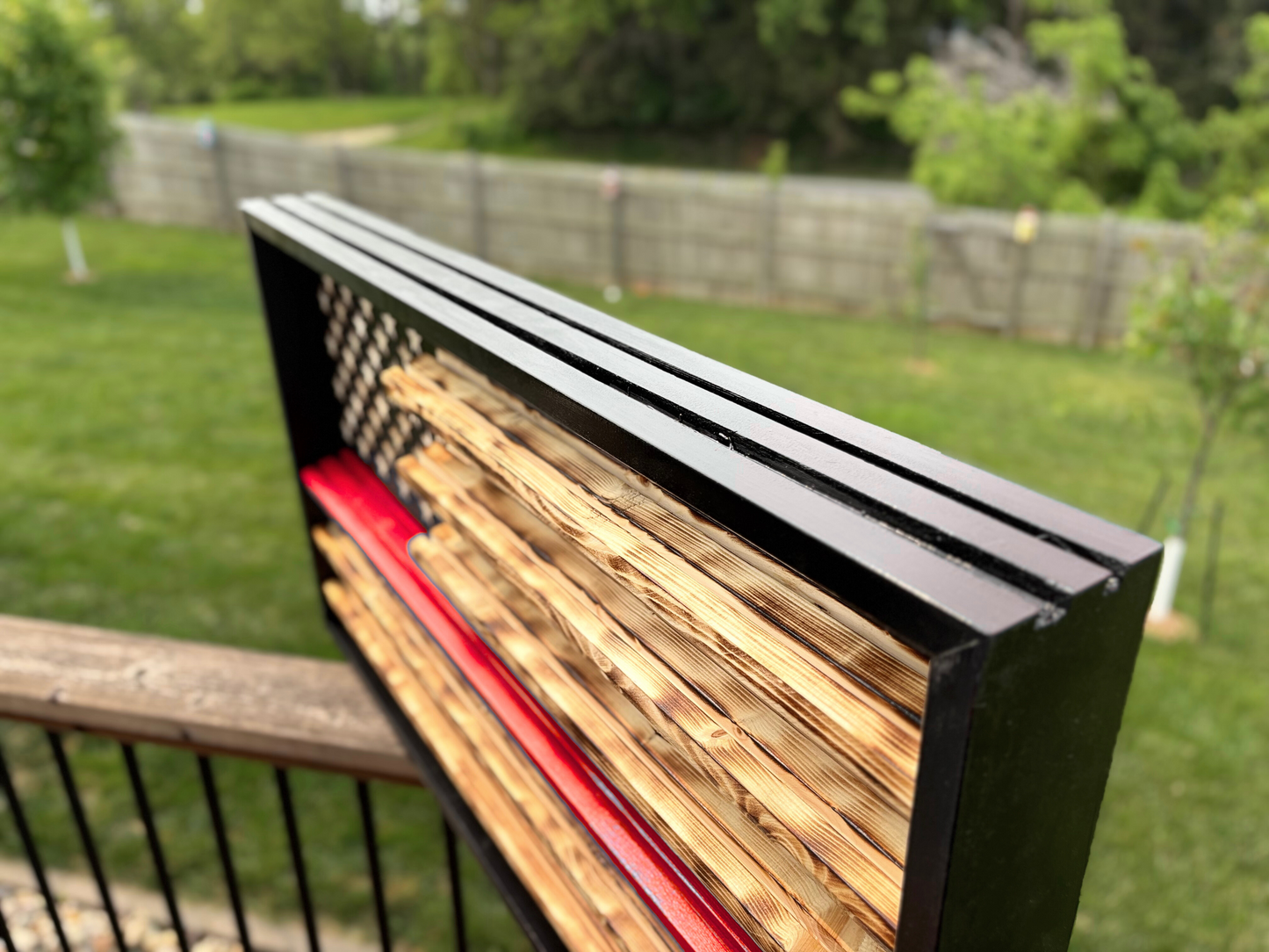 Thin Red Line Flag Challenge Coin Display