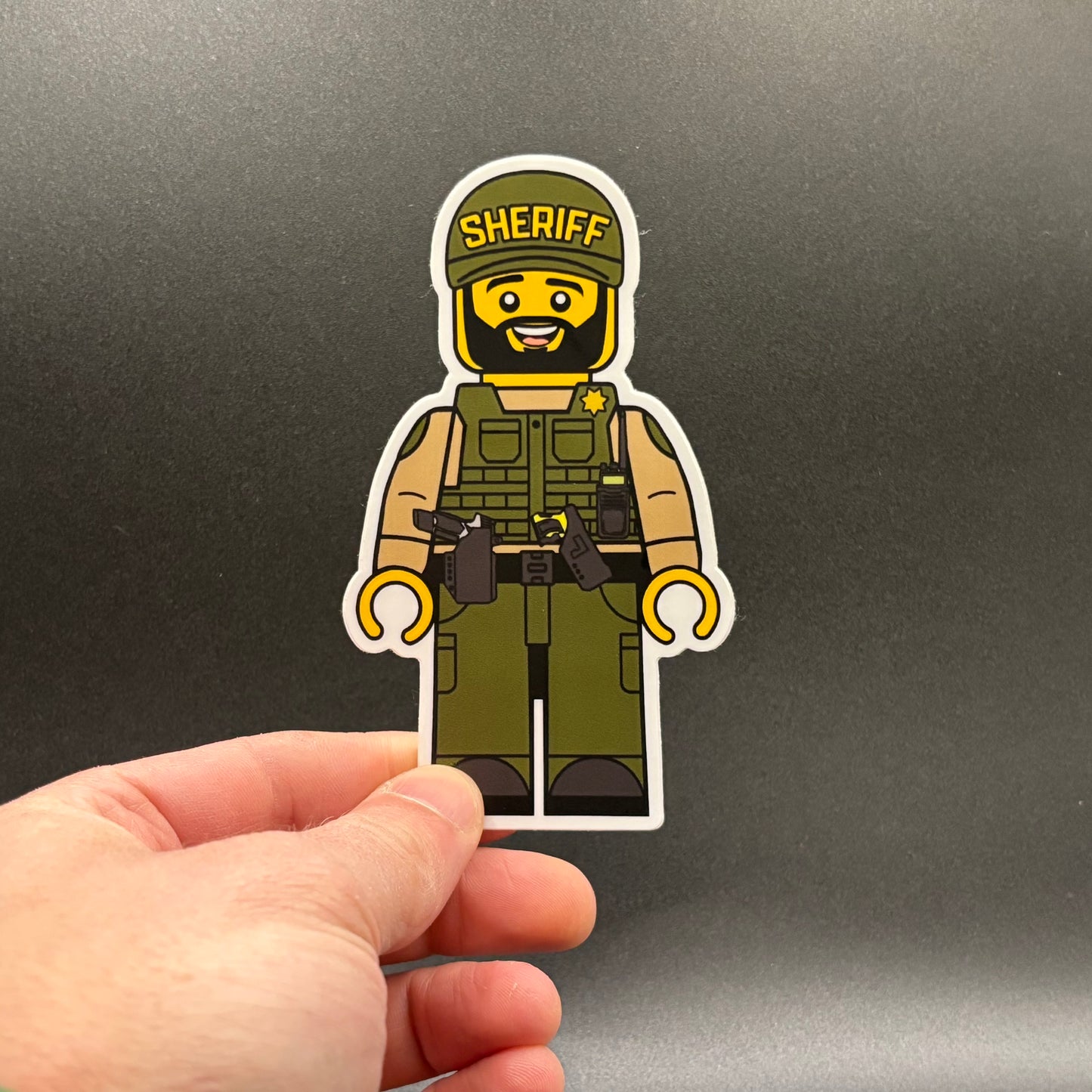 Blocky Deputy Sheriff Sticker
