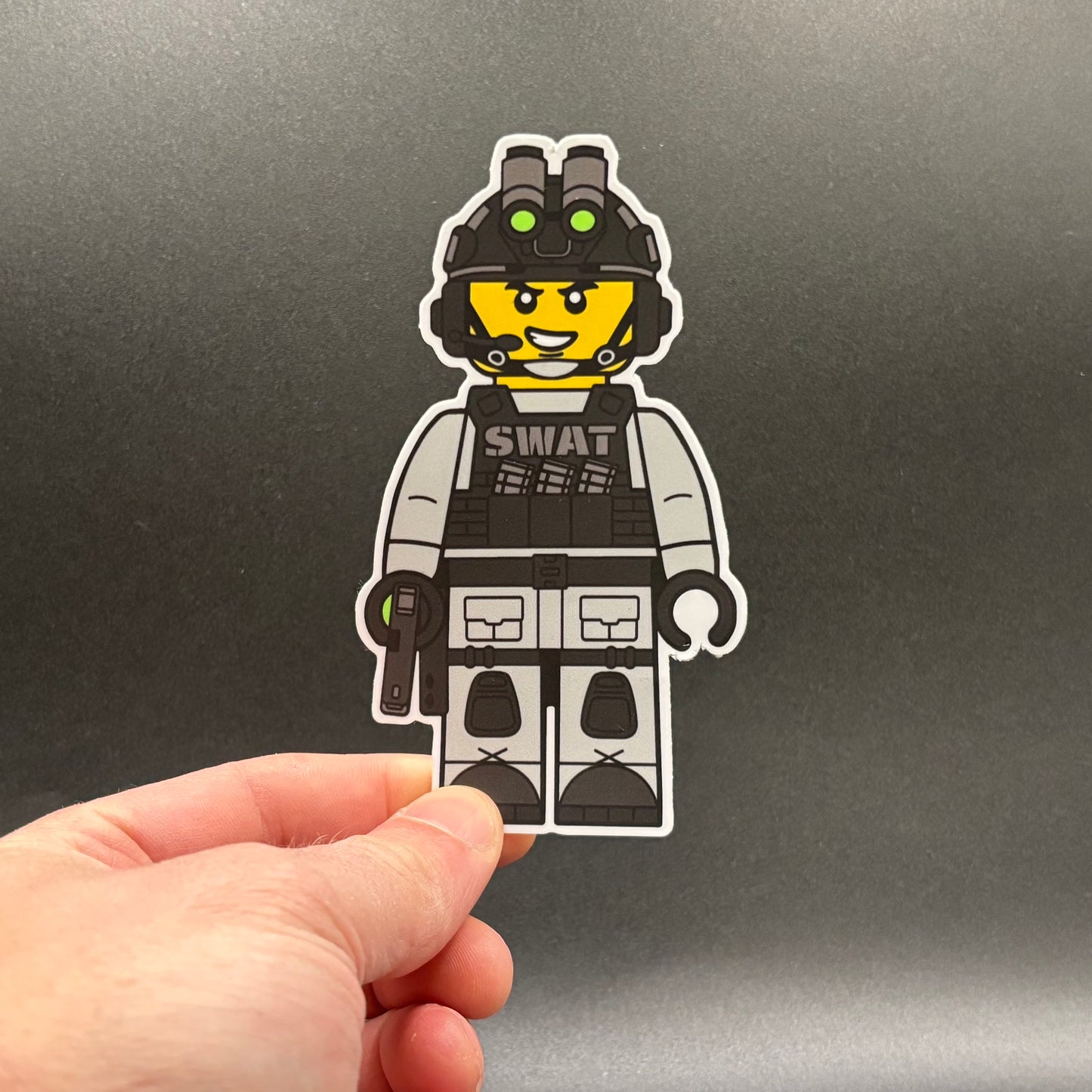 Blocky SWAT Officer Sticker