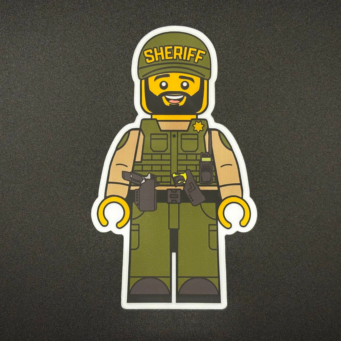 Blocky Deputy Sheriff Sticker