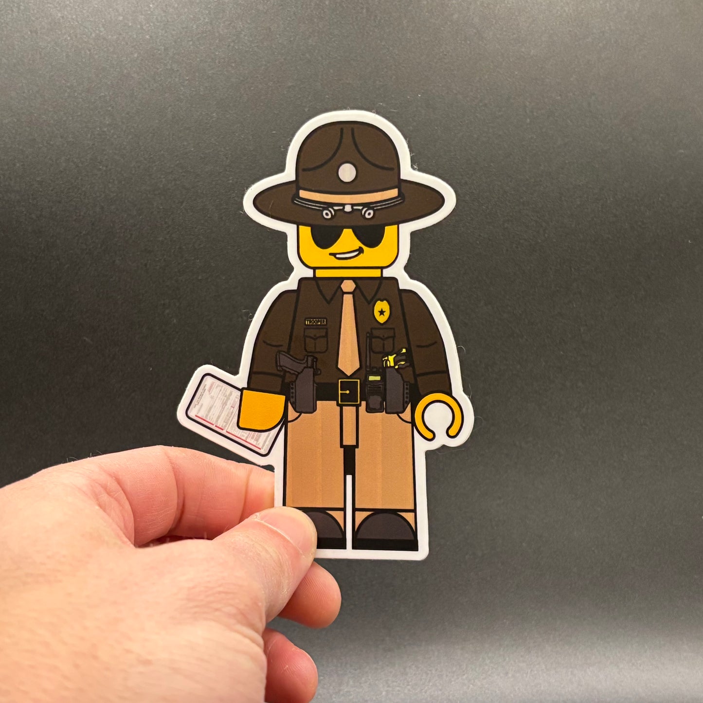 Blocky State Trooper Sticker
