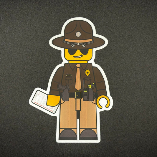 Blocky State Trooper Sticker